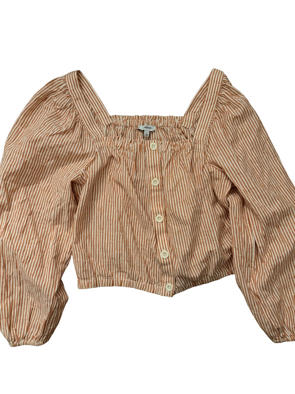 NWT Madewell striped button down crop top size small